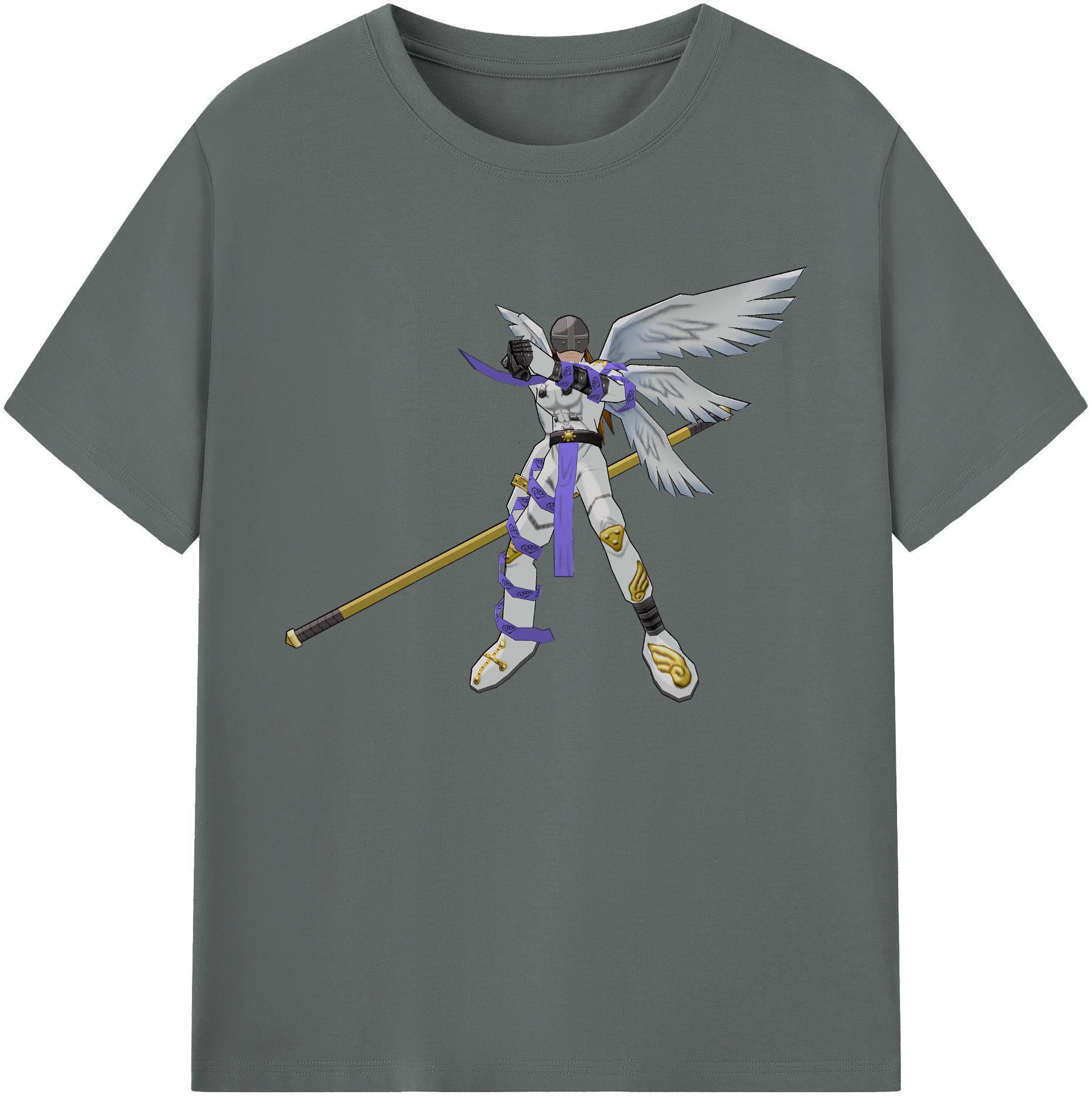 （画像用） Digimon デジタルモンスター/デジモン 綿100％ メンズ半袖Tシャツ｜肌触りやわらか＆通気性